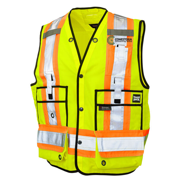 4. Tough Duck Embroidered Surveyors Hi-Vis Vest S313 Thumbnail