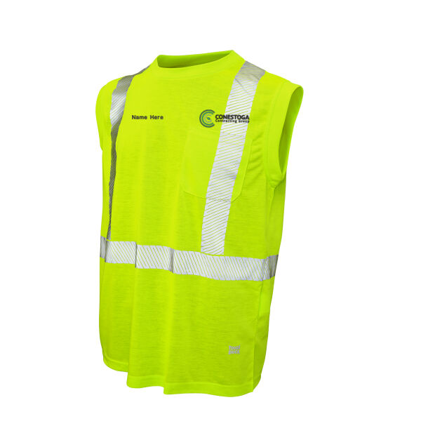 2. Tough Duck Embroidered Sleeveless Hi-Vis Shirt ST15 Thumbnail