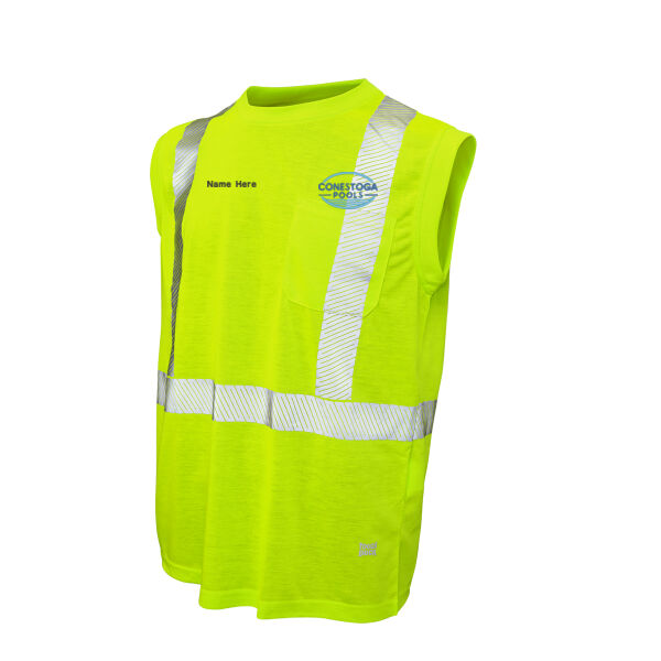 2. Tough Duck Embroidered Sleeveless Hi-Vis Shirt ST15 Thumbnail