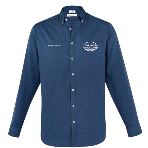 19. Memphis Embroidered Men's  Long Sleeve Shirt S127ML Thumbnail