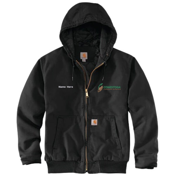 22. Embroidered Carhartt Loose Fit Washed Duck Quilt Lined Active Jacket - 104050 Thumbnail
