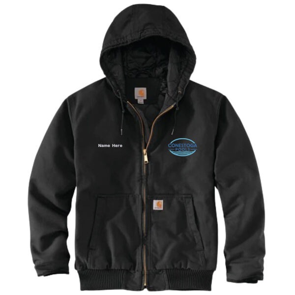 28. Embroidered Carhartt Loose Fit Washed Duck Quilt Lined Active Jacket - 104050 Thumbnail