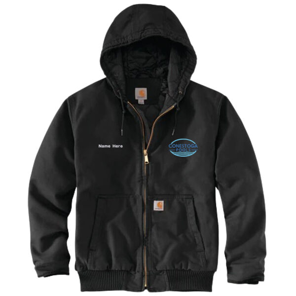 28. Embroidered Carhartt Loose Fit Washed Duck Quilt Lined Active Jacket - 104050 Thumbnail