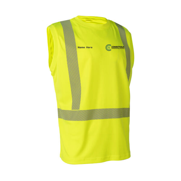 Embroidered Hi-Vis Sleeveless Tee Thumbnail